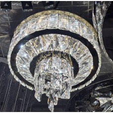Kристален полилей 6261-300 GD, Злато, led 50W,RGB диоди, 3000k-4000k-6500k,Дистанционно управление,Не е музикален